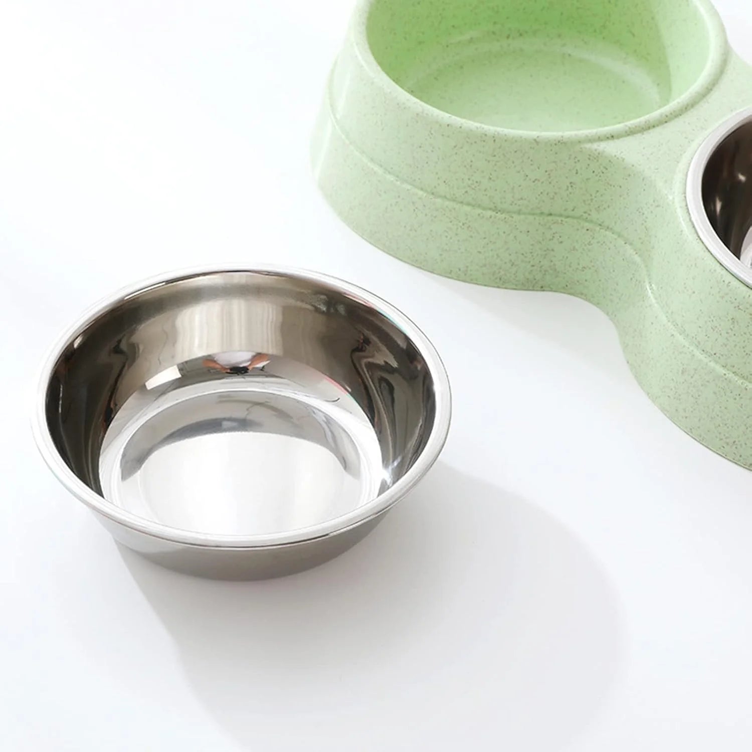 Set Doppia Ciotola in Acciaio Inox per Cani e Gatti