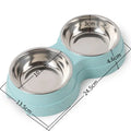 Set Doppia Ciotola in Acciaio Inox per Cani e Gatti